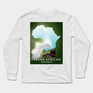 Trans African Railway transport poster Long Sleeve T-Shirt